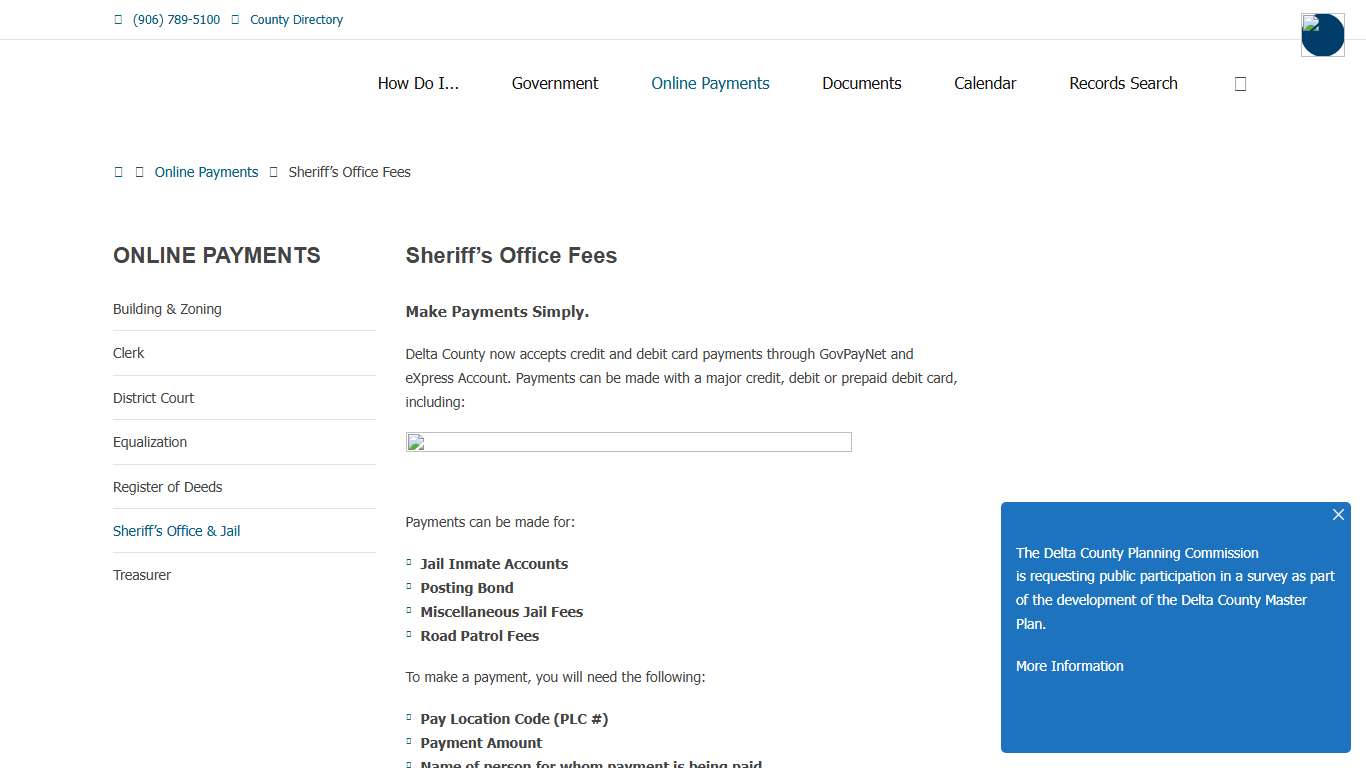 Sheriff’s Office Fees – Delta County